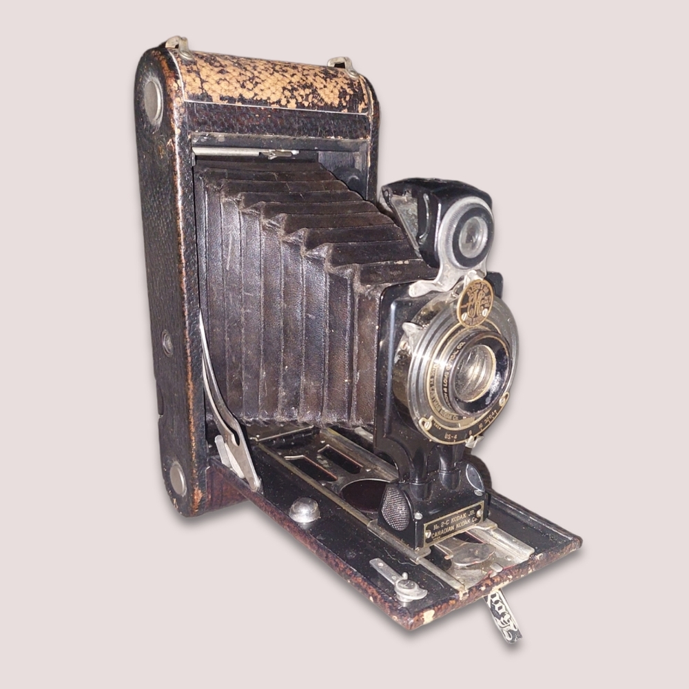 Kodak No.2-C Junior 130 Autographic Film Roll Rare Antique Fold Camera 1916-1927